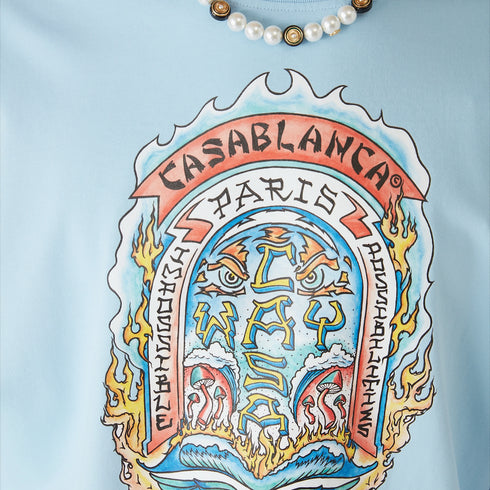 CASASBLANCA Casa Way Skate Double Layer T-Shirt Mens Apparel