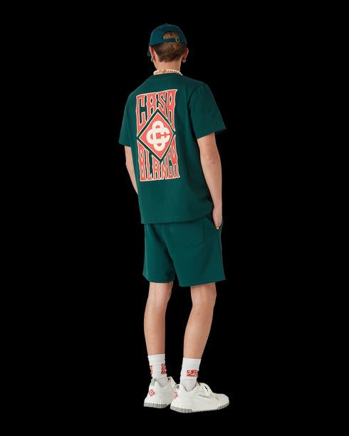 CASABLANCA Gothic Stacked Logo Sweatshort Mens Apparel