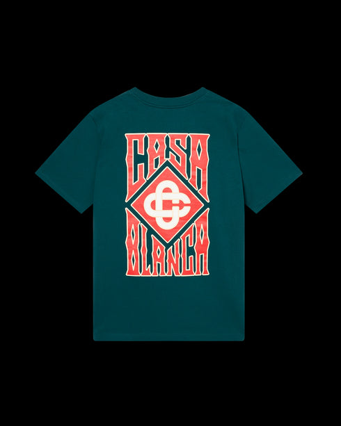 CASABLANCA Gothic Stacked Logo T-shirt Mens Apparel