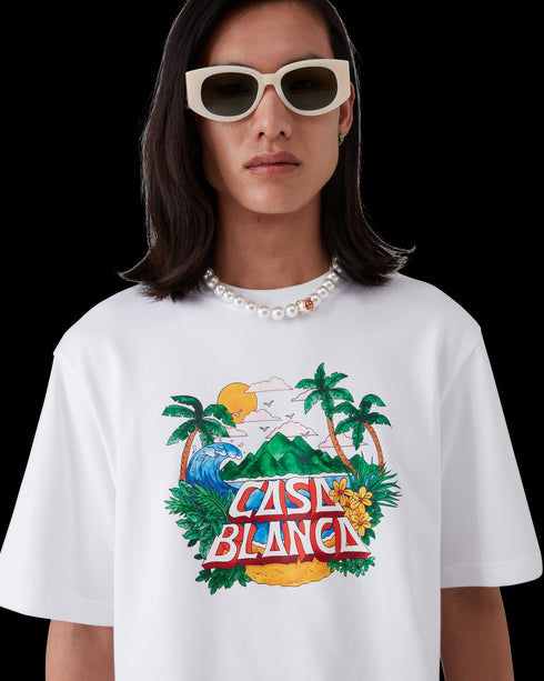CASABLANCA Casa Beach Wave Oversize Tee Mens Apparel