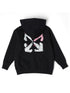 OFF WHITE Black Arrow Zip Hoodie Kids Apparel