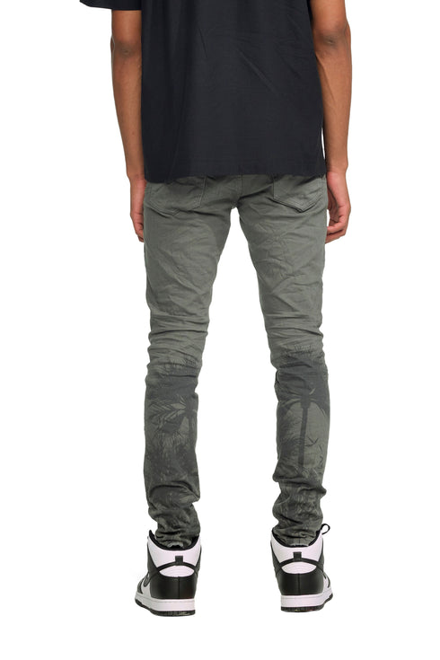 PURPLE BRAND P001 Charcoal Palms Print Mens Apparel