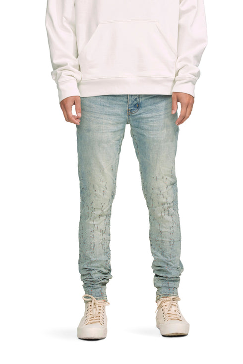 PURPLE BRAND P001 Indigo Color Weft Buckshot Mens Apparel