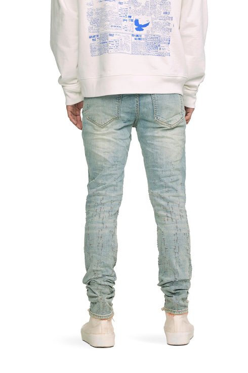 PURPLE BRAND P001 Indigo Color Weft Buckshot Mens Apparel