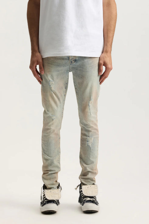 PURPLE BRAND Pink Mud Distressed Mens Apparel