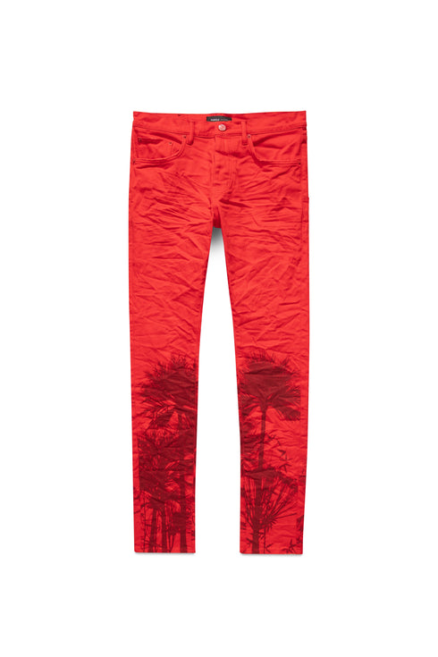 PURPLE BRAND P001 Molten Lava Palms Print Mens Apparel
