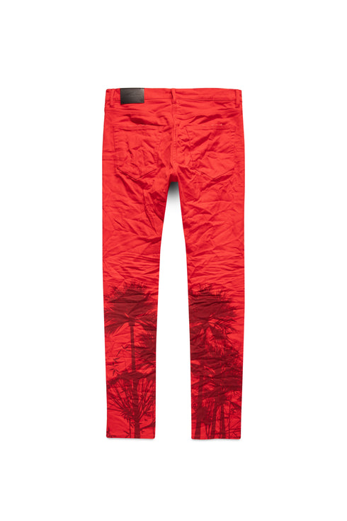 PURPLE BRAND P001 Molten Lava Palms Print Mens Apparel