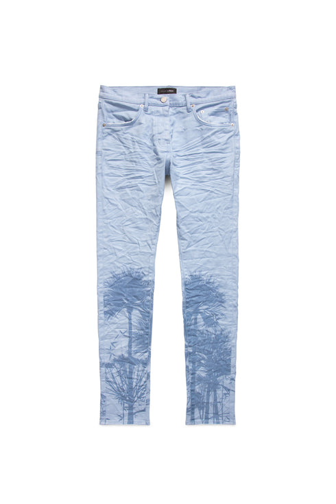 PURPLE BRAND P001 Placid Blue Palm Print Mens Apparel