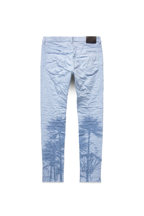 PURPLE BRAND P001 Placid Blue Palm Print Mens Apparel