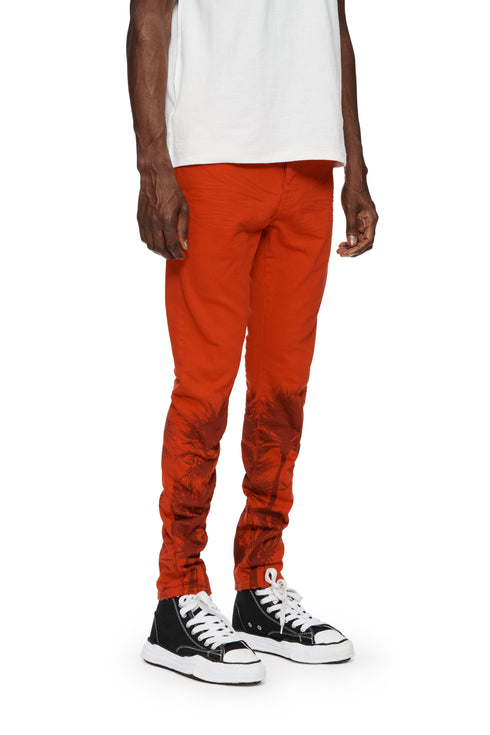 PURPLE BRAND P001 Molten Lava Palms Print Mens Apparel