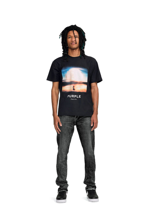 PURPLE BRAND P005 Vintage Washed Black Mens Apparel