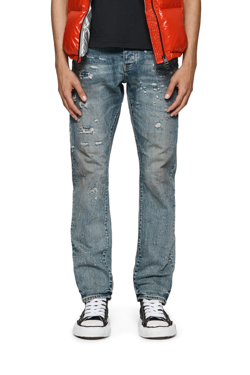 PURPLE BRAND P005 Vintage Laser Abrasions Mens Apparel