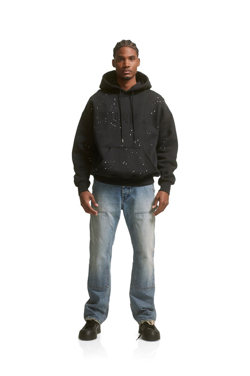 PURPLE BRAND P401 Hwt Fleece Pullon Hoodie MADE IN ITALY Mens Apparel