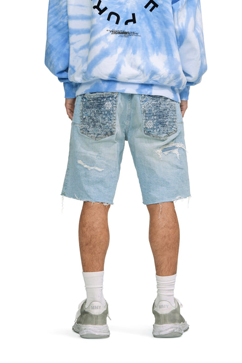 PURPLE BRAND P021 Worn Quilted Destroy Pocket Mens Apparel