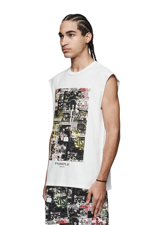 PURPLE BRand P103 Textured Jersey Sleeveless Mens Apparel