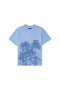 PURPLE BRAND Placid Blue Palms T-Shirt Mens Apparel