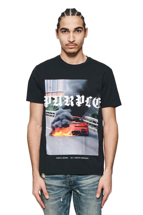 PURPLE BRAND P109 Clean Jersey Short Slv Tee Mens Apparel