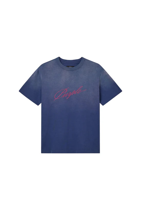 PURPLE BRAND Slanted Script Tee Mens Apparel