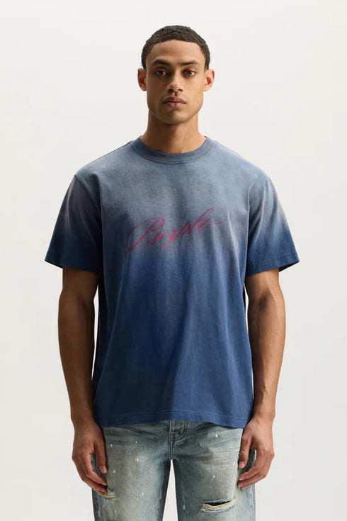 PURPLE BRAND Slanted Script Tee Mens Apparel