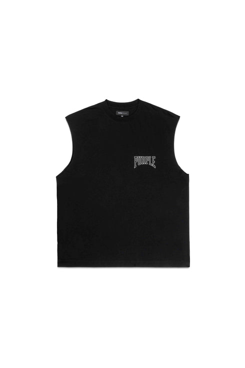 PURPLE BRAND P123 Oversized Cut Off Tee Mens Apparel
