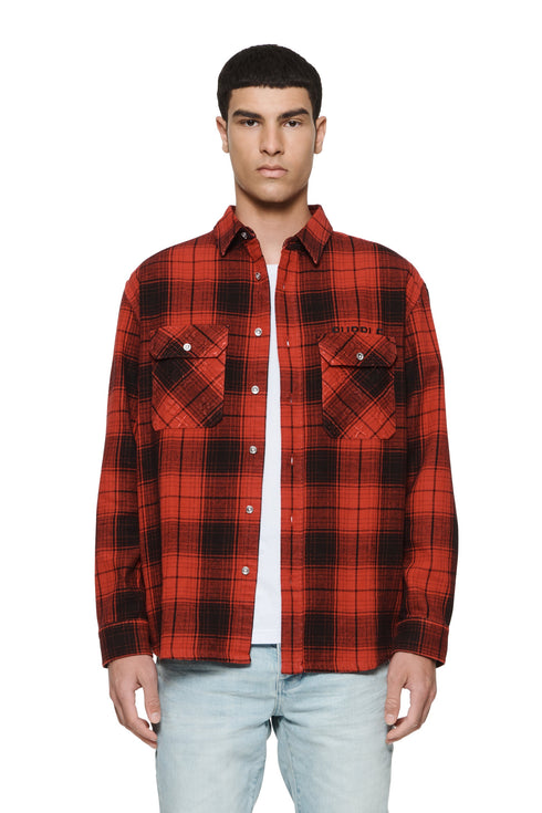 PURPLE BRAND P331 Plaid Flannel L/s Shirt Mens Apparel