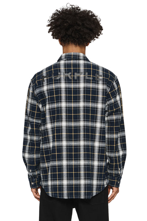 PURPLE BRAND Plaid Flannel Ls Shirt Mens Apparel