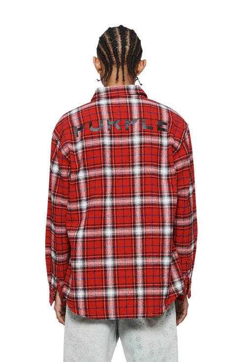 PURPLE BRAND Plaid Flannel Ls Shirt Mens Apparel
