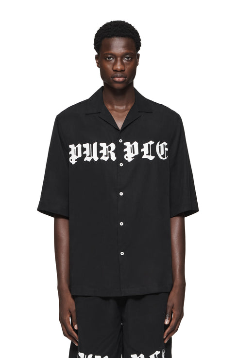 PURPLE BRAND P346 Lyocell S/S Shirt Mens Apparel