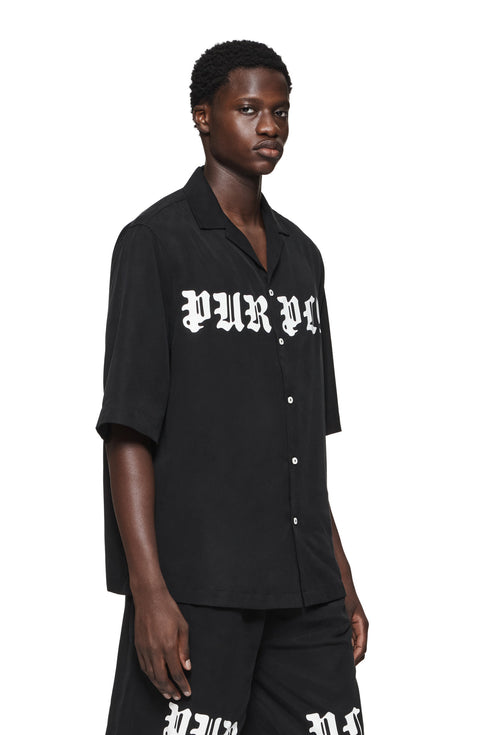 PURPLE BRAND P346 Lyocell S/S Shirt Mens Apparel