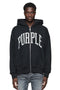 PURPLE BRAND P460 Hwt Fleece Full Zip Hoody Mens Apparel