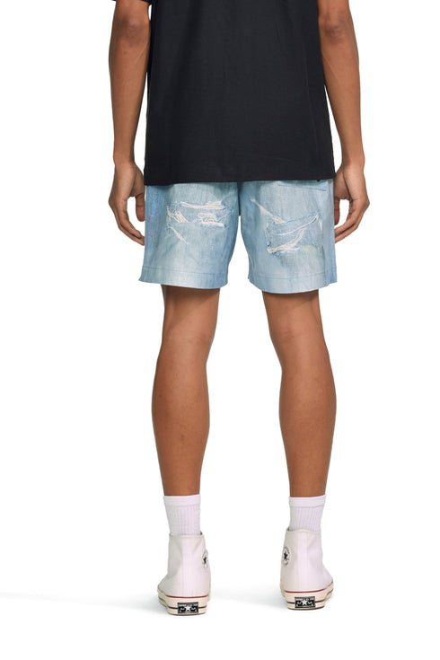 PURPLE BRAND Distressed Denim All-Around Short Mens Apparel