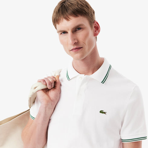 LACOSTE Regular Fit Trim Accent L.12.12 Polo Mens Apparel