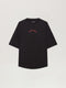 PALM ANGELS Back Curved Logo Over Tee Mens Apparel