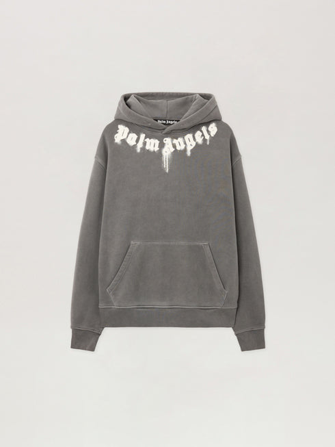 PALM ANGELS Neck Logo Hoodie Mens Apparel