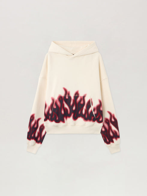 PALM ANGELS Flames Loose Hoodie Mens Apparel