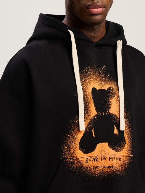 PALM ANGELS Spray Bear Loose Hoodie Mens Apparel