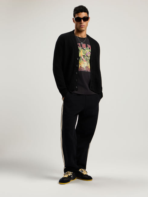 PALM ANGELS Curved Logo Track Sweatpants Mens Apparel