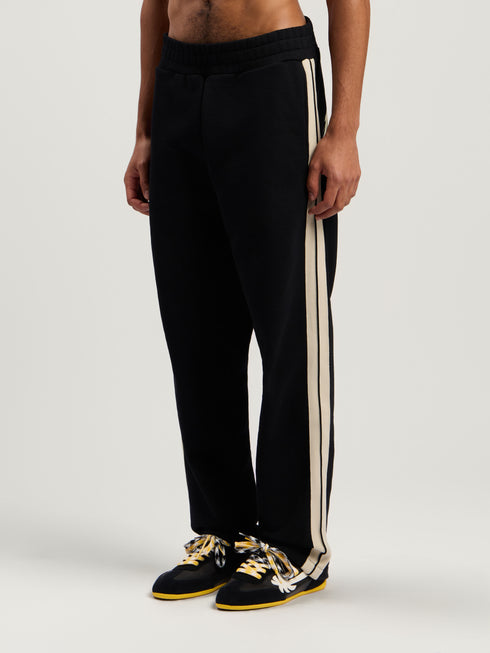 PALM ANGELS Curved Logo Track Sweatpants Mens Apparel