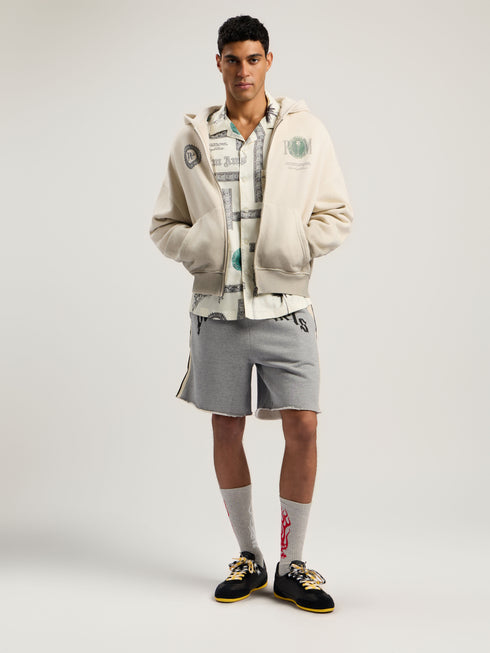 PALM ANGELS Curved Logo Track Sweatshorts Mens Apparel