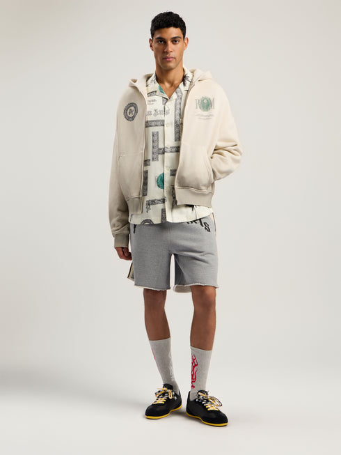 PALM ANGELS Dollar Print Short Sleeve Shirt Mens Apparel