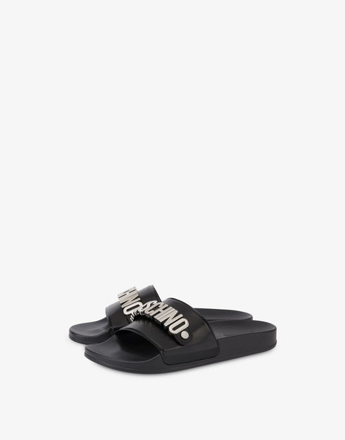 MOSCHINO LETTERING LOGO PVC POOL Unisex Slides