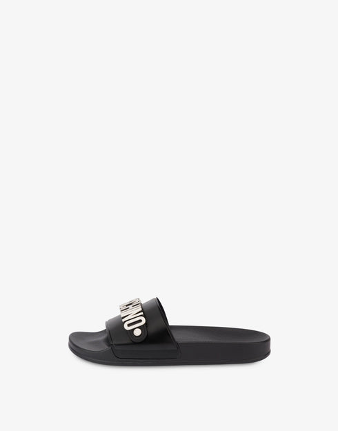 MOSCHINO LETTERING LOGO PVC POOL Unisex Slides