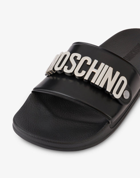 MOSCHINO LETTERING LOGO PVC POOL Unisex Slides