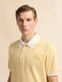 MARNI Yellow interlock polo shirt with jacquard motif Men's Apparel