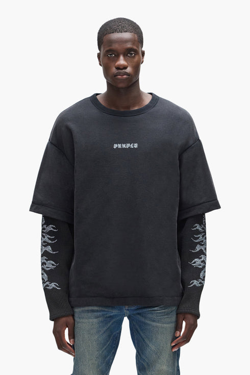 PURPLE BRAND M2033 Textured Jrsy L/s Padded Mens Apparel