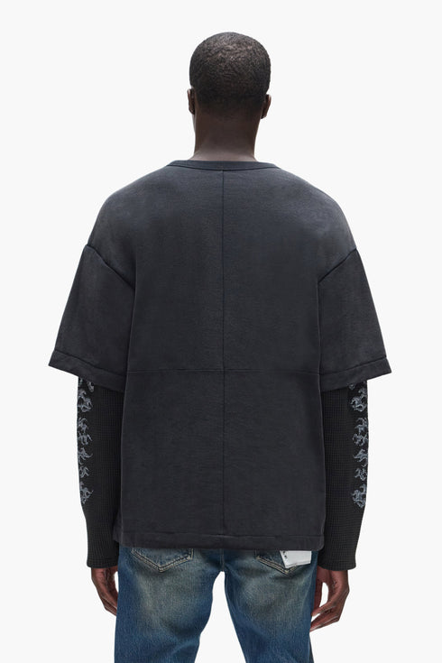 PURPLE BRAND M2033 Textured Jrsy L/s Padded Mens Apparel