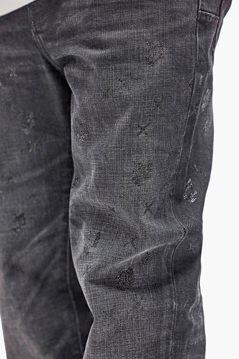 PURPLE BRAND P005 Mono Bling Vintage Mens Apparel