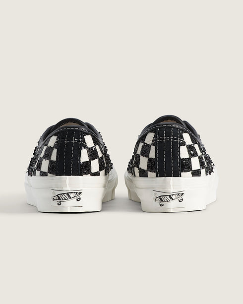 VANS LX Authentic 44 Beaded Checkerboard Black Unisex Sneakers