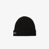 LACOSTE Rib Knit Brushed Wool Beanie Accessories