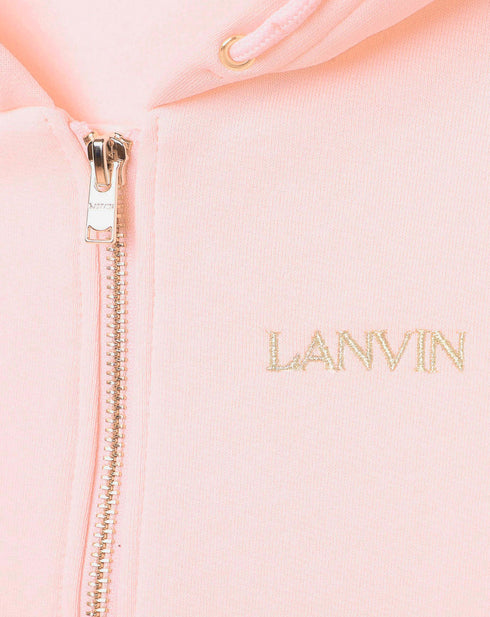 LANVIN Hooded Zipped Sweatshirt Kids Apparel
